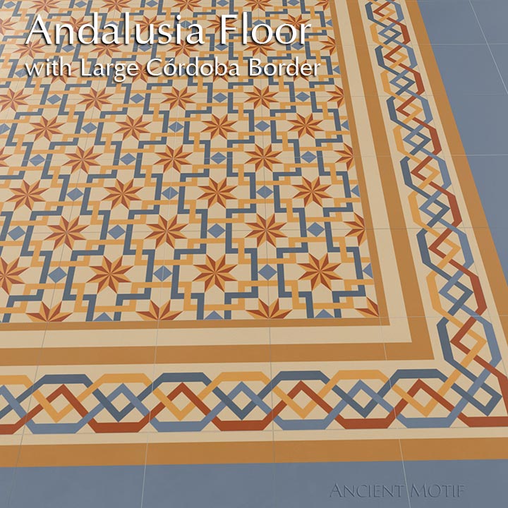 Patterned Encaustic Cement Floor Tiles