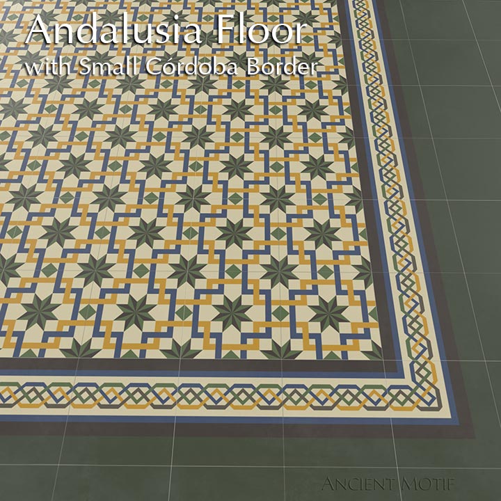 Ancient Motif Encaustic Cement Tile Flooring
