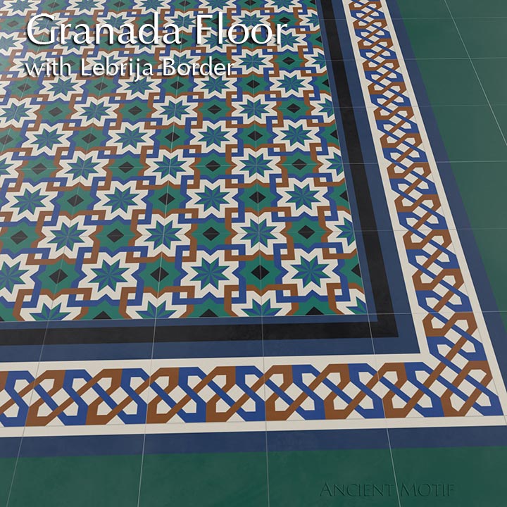 Ancient Motif Encaustic Cement Floor Tile